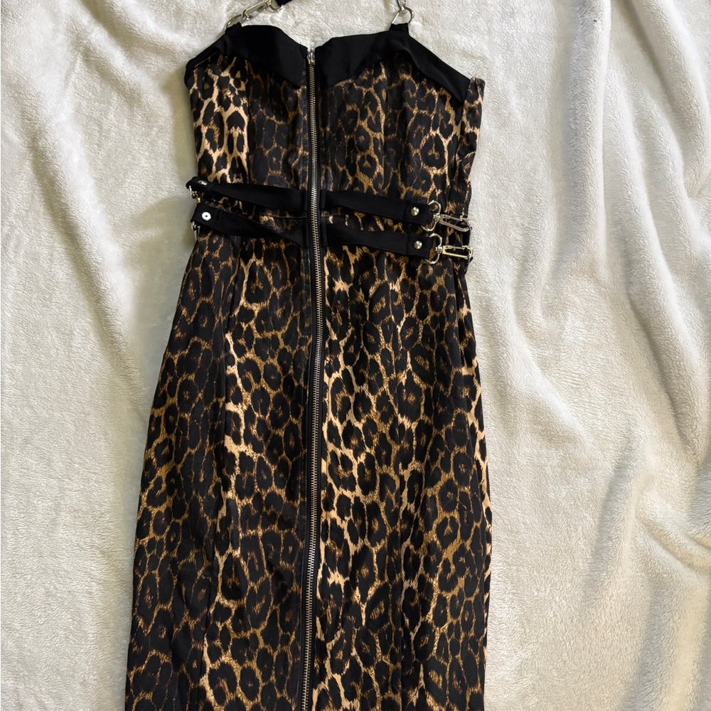 COPY - Leopard Print Strapless Dress